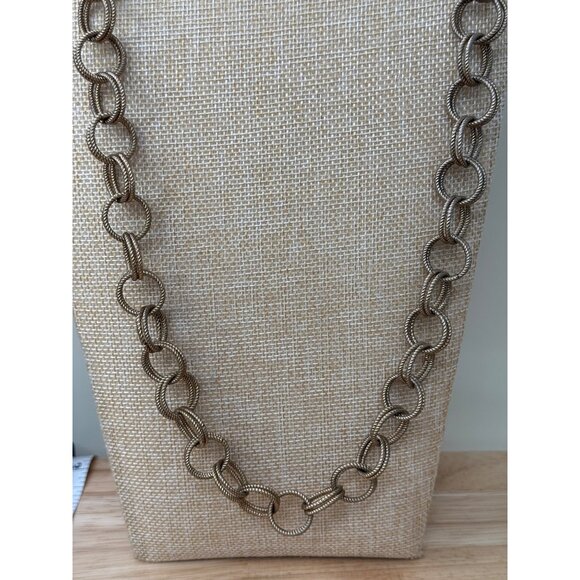 Betsey Johnson Gold-Tone 36" Heavy Double-Ring Chain Link Necklace - Picture 5 of 12